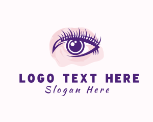 Girl - Watercolor Eyelash Makeup logo design