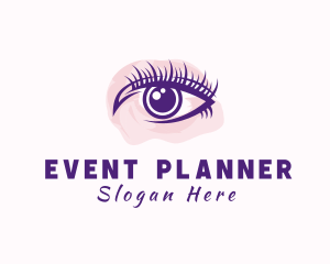 Watercolor Eyelash Makeup Logo