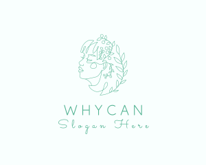 Botanical Woman Face Logo