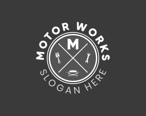 Motor - Automotive Mechanic Garage logo design