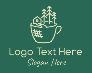 Campsite - Coffee Cup Nature logo design