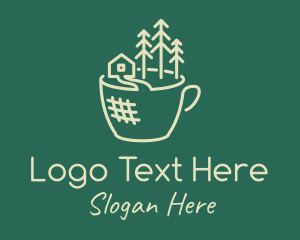Herbal - Coffee Cup Nature logo design