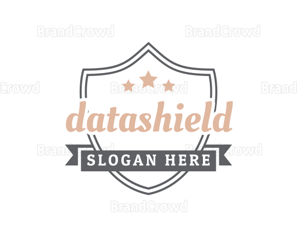 Star Shield Badge Banner Logo