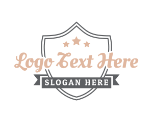 Shoes - Star Shield Badge Banner logo design