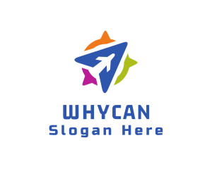 Travel Blogger - Blue Aircraft Navigation logo design