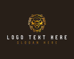 Hunter - Modern Lion Face logo design