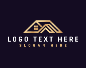 Real Estate - Home Roof Builder logo design