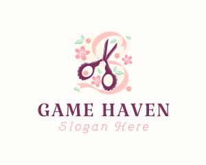 Artisan - Scissors Craft Flowers logo design