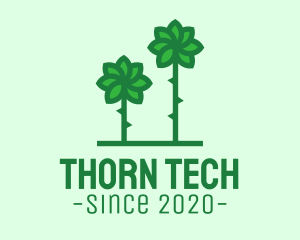 Thorn - Green Flower Windmill logo design