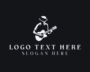 Country Music - Guitar Musician Concert logo design