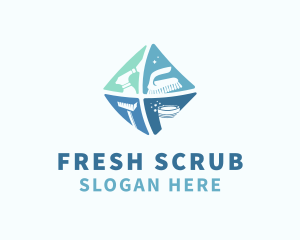 Scrub - Cleaning Janitor Broom logo design