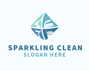 Dishwasher - Cleaning Janitor Broom logo design