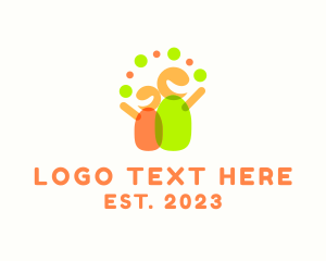 Kindergarten - Social People Community logo design