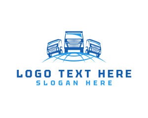 Delivery - Truck Global Transportation Logistics logo design