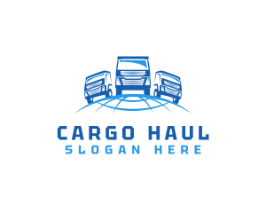 Truck Global Transportation Logistics logo design