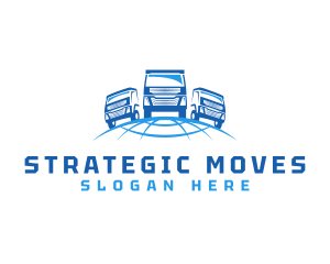 Truck Global Transportation Logistics logo design