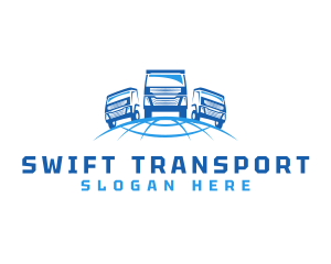 Truck Global Transportation Logistics logo design