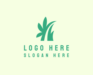 Sustainable - Organic Leaf Grass logo design