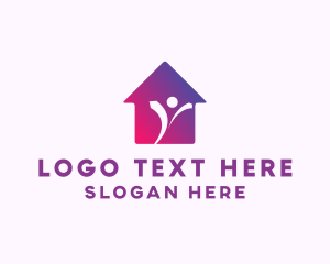 People - Happy House Owner logo design