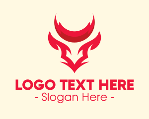 Fire - Fire Bull Horns logo design