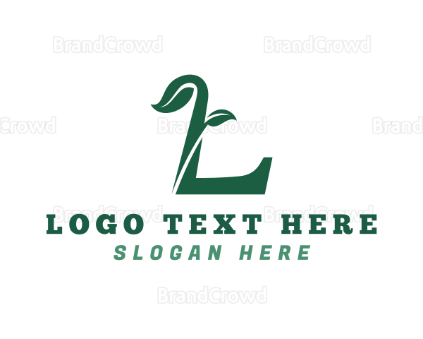 Landscaping Eco Leaf Letter L Logo