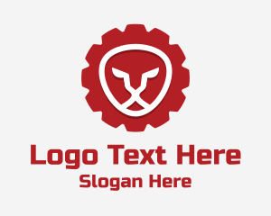 Cogwheel - Red Lion Gear logo design