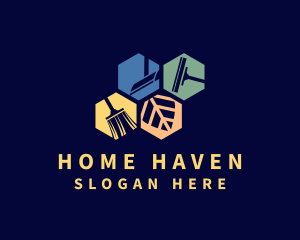 Household - Hexagon Household Chore logo design