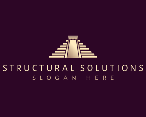 Structural - Chichen Itza Pyramid logo design