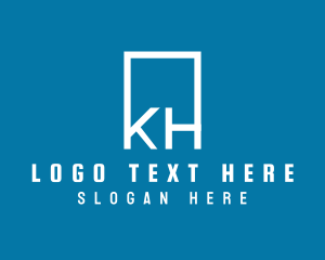 Typography - Business Letter KH Monogram logo design