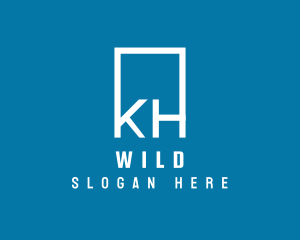 Ec - Business Letter KH Monogram logo design