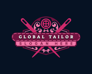 Dressmaker Sewing Tailor logo design