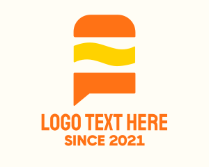 Messaging - Cheeseburger Delivery Chat logo design