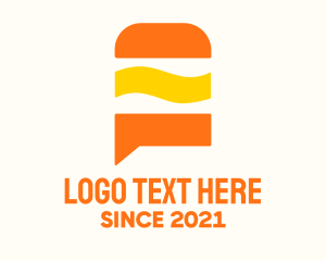 Food Delivery - Cheeseburger Delivery Chat logo design