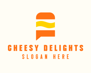 Cheesy - Cheeseburger Delivery Chat logo design