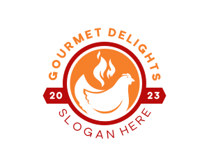 Spicy Fire Chicken logo design