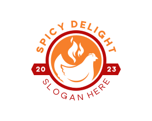 Spicy - Spicy Fire Chicken logo design