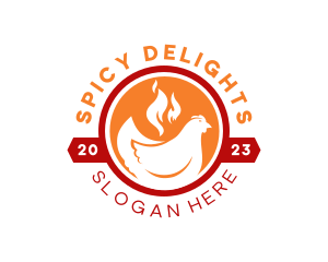 Spicy - Spicy Fire Chicken logo design