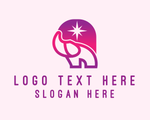 Safari - Magical Elephant Star logo design