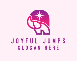 Magical Elephant Star logo design