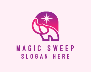 Magical Elephant Star logo design