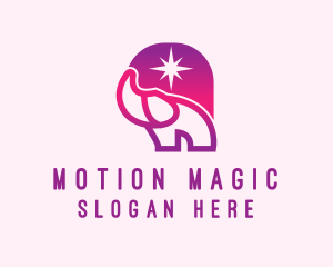 Magical Elephant Star logo design