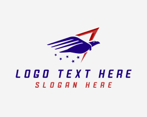 Stars And Stripes - American Eagle Arrow logo design