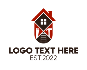 Roof - Construction House Tools logo design