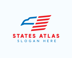 American Eagle Flag logo design