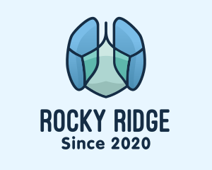 Blue Rocky Lungs logo design