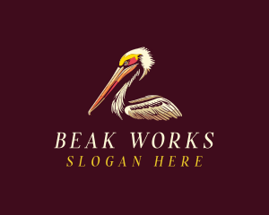 Pelican Bird Avian logo design