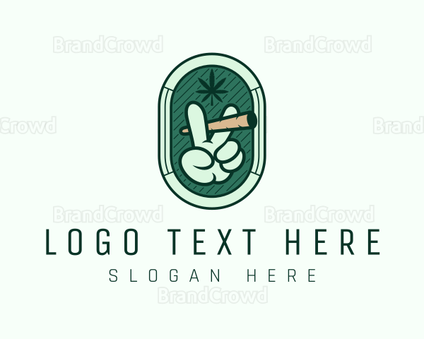 Marijuana Smoking Weed Logo