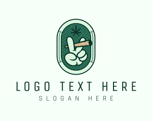 Marijuana Smoking Weed logo design