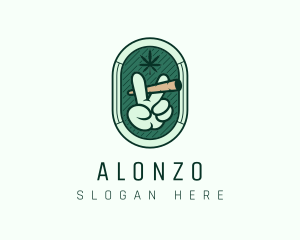 Marijuana Smoking Weed logo design