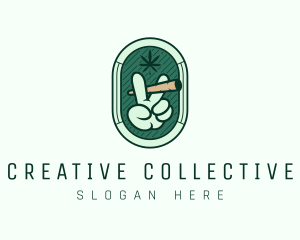 Marijuana Smoking Weed logo design